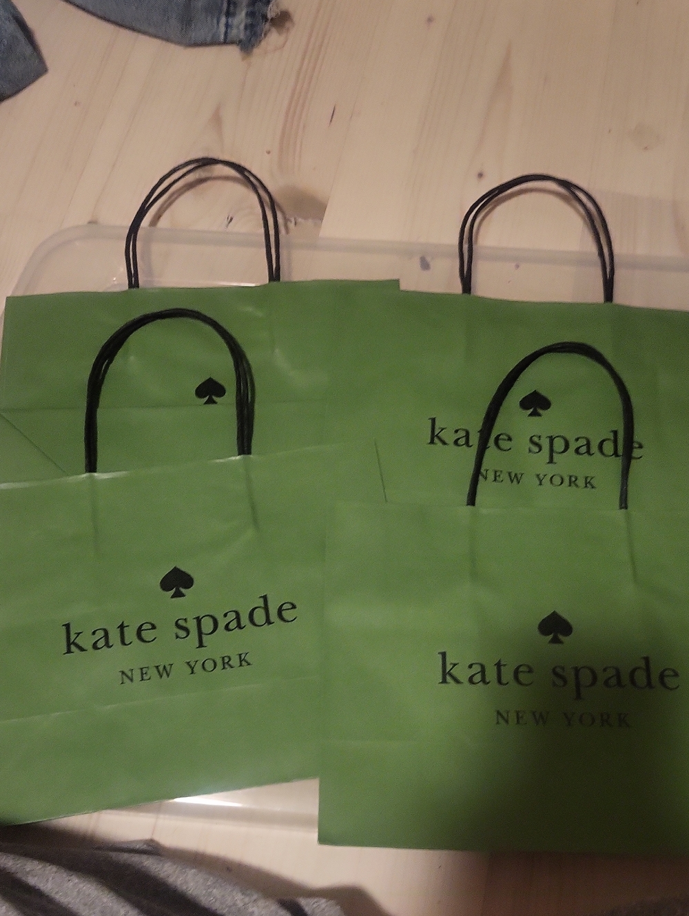 4pc kate spade green Gift Bags